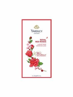 Yardley Royal Red Roses Luxury Soap 3 Pieces